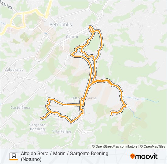 Mapa de 495 de autobús