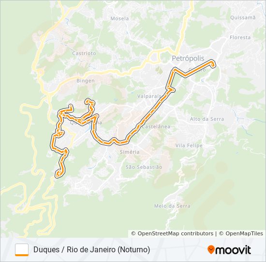 Mapa de 497 de autobús