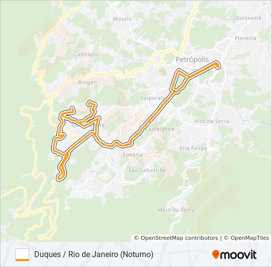 Mapa de 497 de autobús