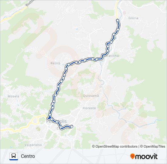 Mapa de 600 de autobús