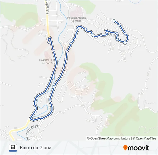 613 Bus Line Map