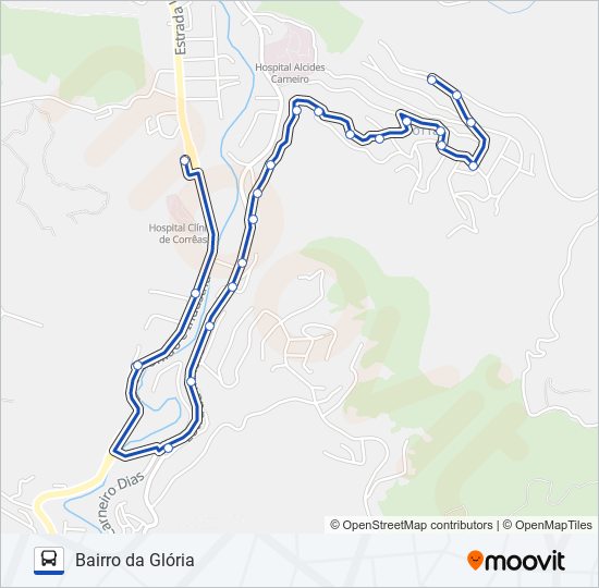 Mapa de 613 de autobús