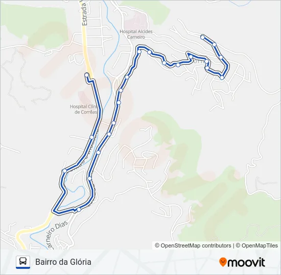 613 Bus Line Map