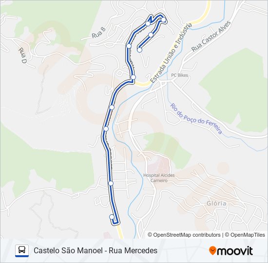 621 bus Line Map