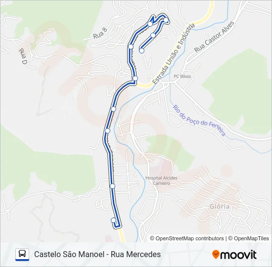 621 Bus Line Map