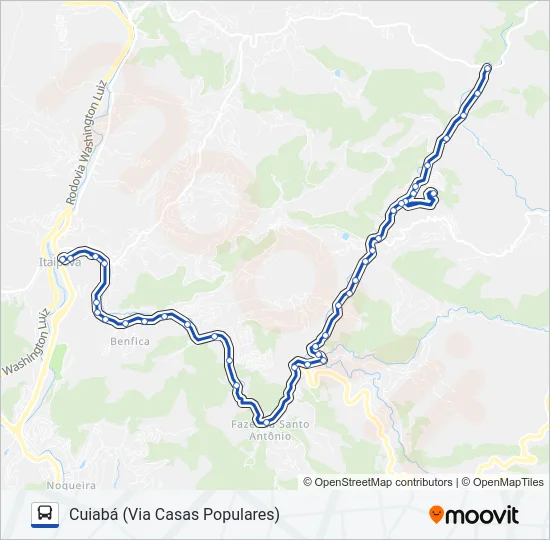705 Bus Line Map