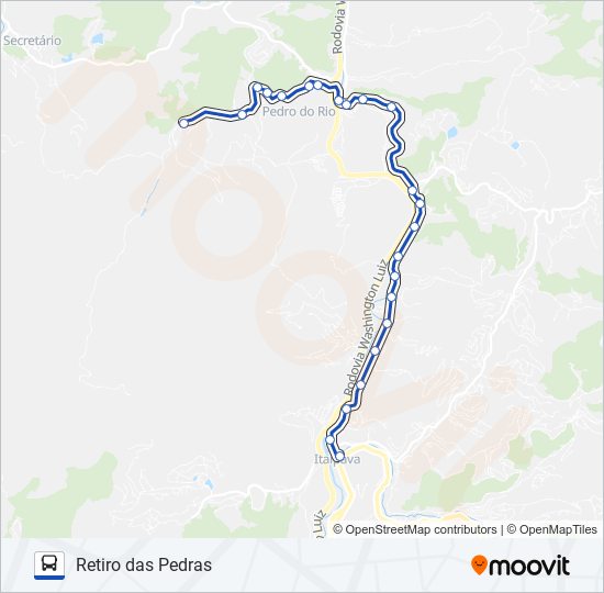 Mapa de 715 de autobús