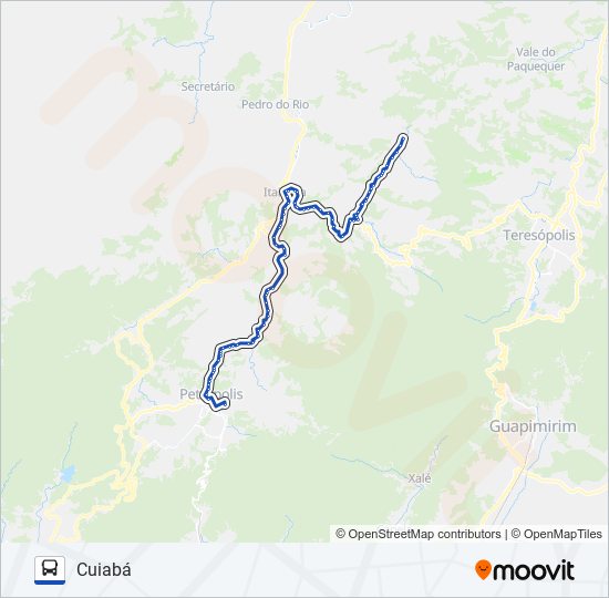 Mapa de 720 de autobús