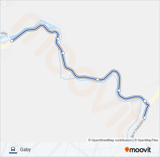 Mapa da linha 725 de ônibus