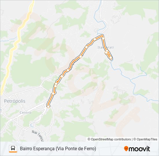 Mapa da linha 306 de ônibus