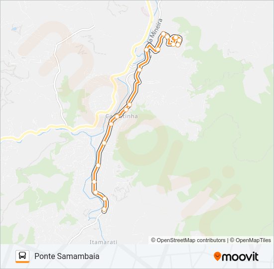 Mapa da linha 307 de ônibus