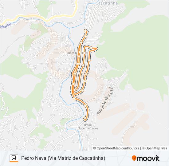 Mapa da linha 311 de ônibus