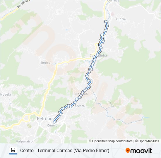 Mapa da linha 330 de ônibus