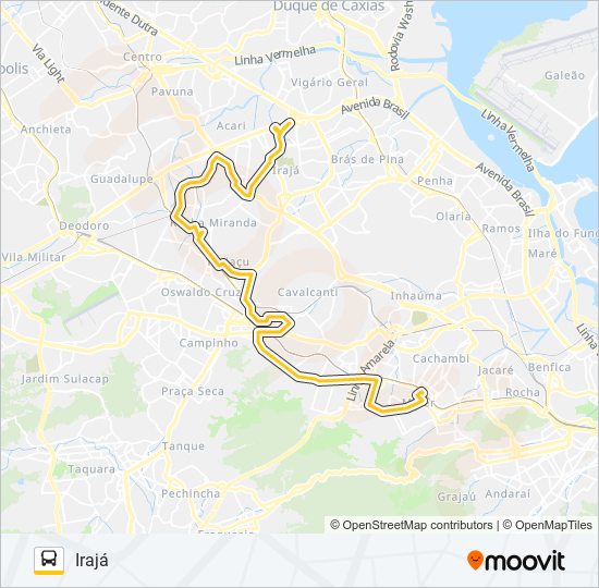 Mapa da linha 685SVB de ônibus