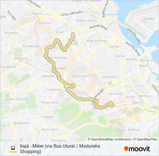 Mapa da linha 685SVB de ônibus