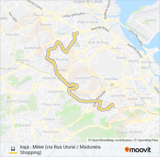 Mapa da linha 685SVB de ônibus