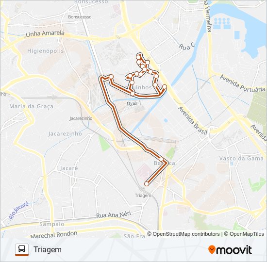 TRIAGEM - CAMPUS MANGUINHOS bus Line Map