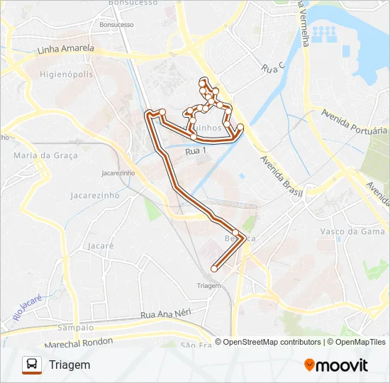 TRIAGEM - CAMPUS MANGUINHOS Bus Line Map