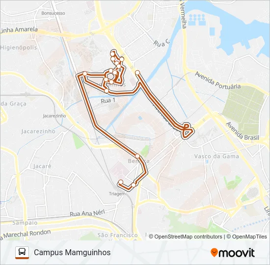 TRIAGEM - CAMPUS MANGUINHOS Bus Line Map