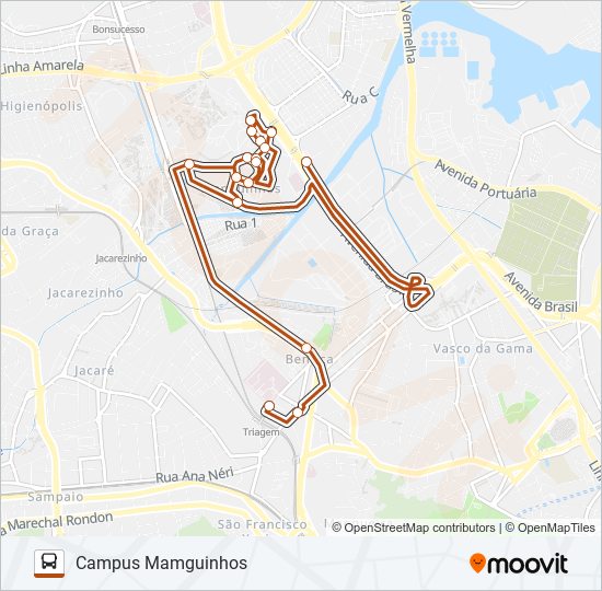 TRIAGEM - CAMPUS MANGUINHOS bus Line Map