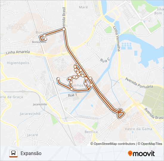 bonsucesso expansão via campus manguinhos Route: Schedules, Stops & Maps -  Expansão (Updated)