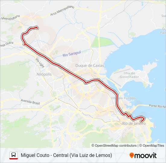 501B Bus Line Map