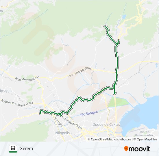 Mapa de 445I de autobús