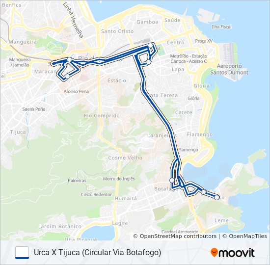 Mapa da linha INTERCAMPI 1 de ônibus