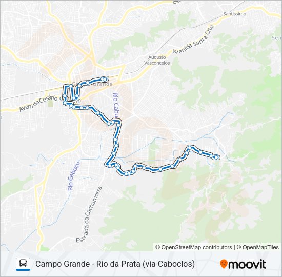 Mapa da linha 836 de ônibus
