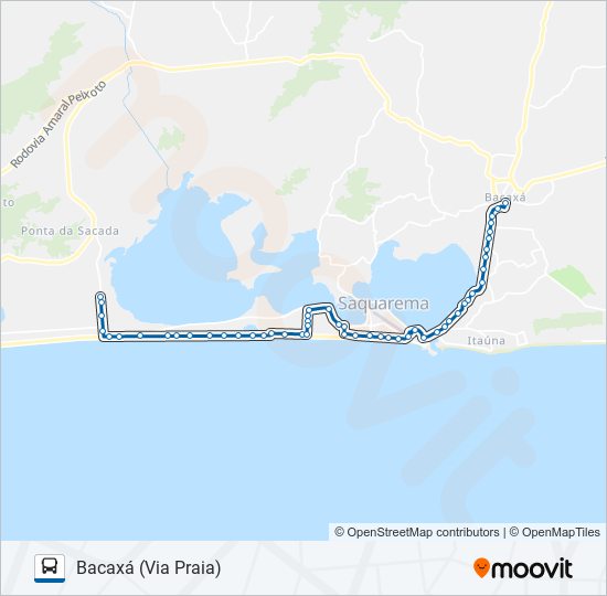 Mapa da linha 08 de ônibus