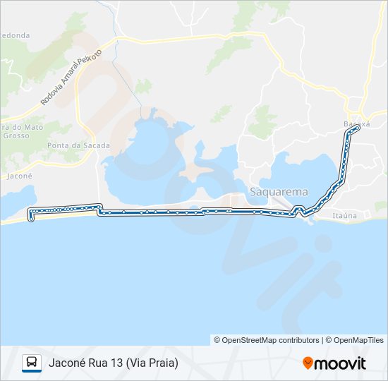 Mapa da linha 09 de ônibus