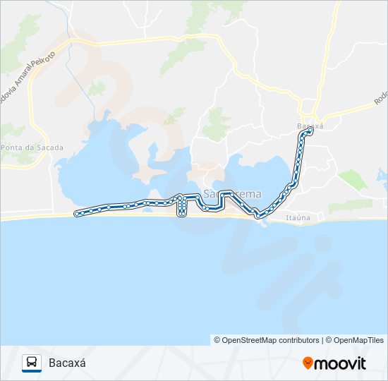 Mapa da linha 13 de ônibus