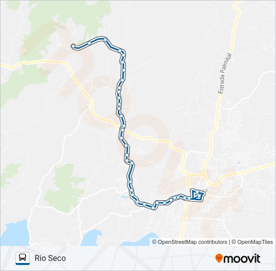 Mapa da linha 20 de ônibus