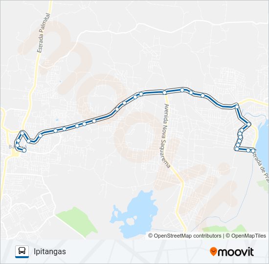 Mapa da linha 24 de ônibus