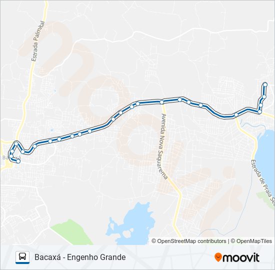 Mapa da linha 25 de ônibus