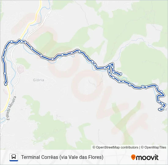 611 Bus Line Map