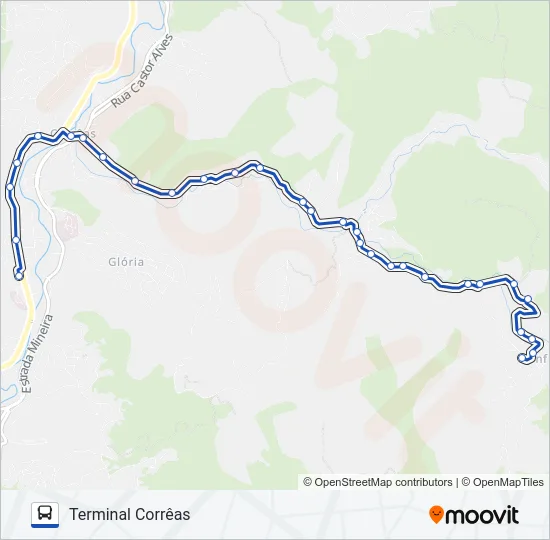 611 Bus Line Map