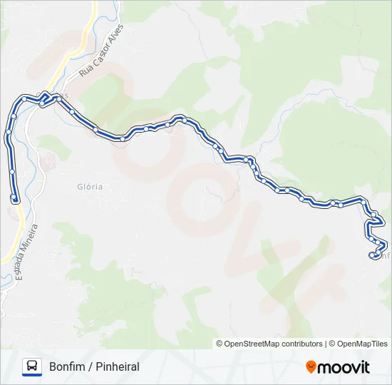 611 Bus Line Map