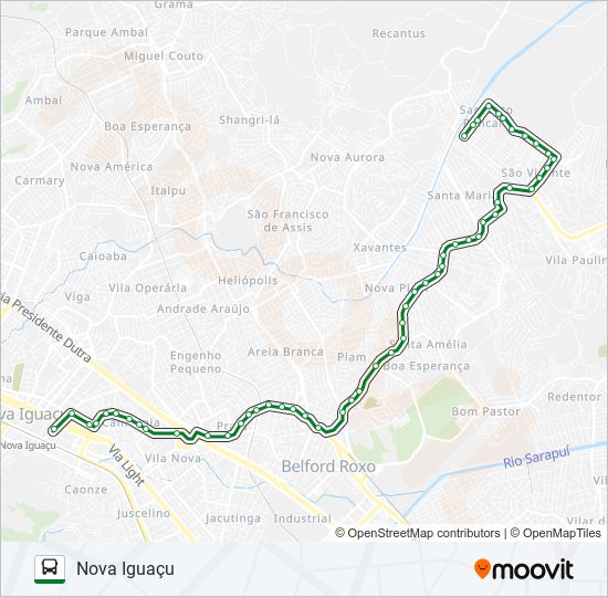 Mapa de 435I de autobús