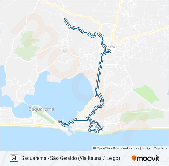 Mapa da linha 15 de ônibus