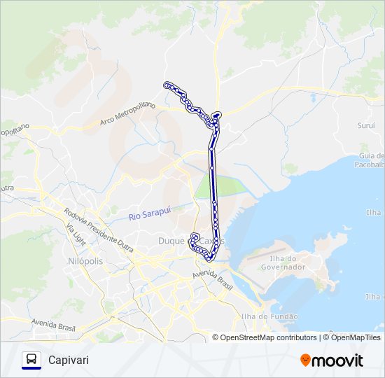 Mapa da linha 02 de ônibus