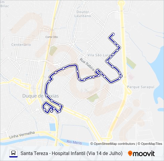 Mapa da linha 06 de ônibus