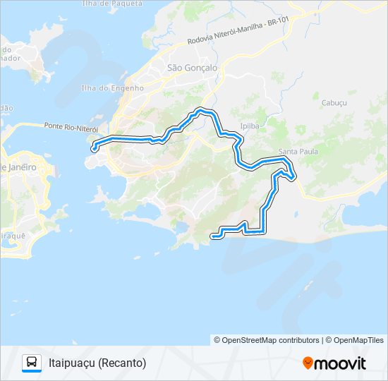 Mapa de 585R de autobús