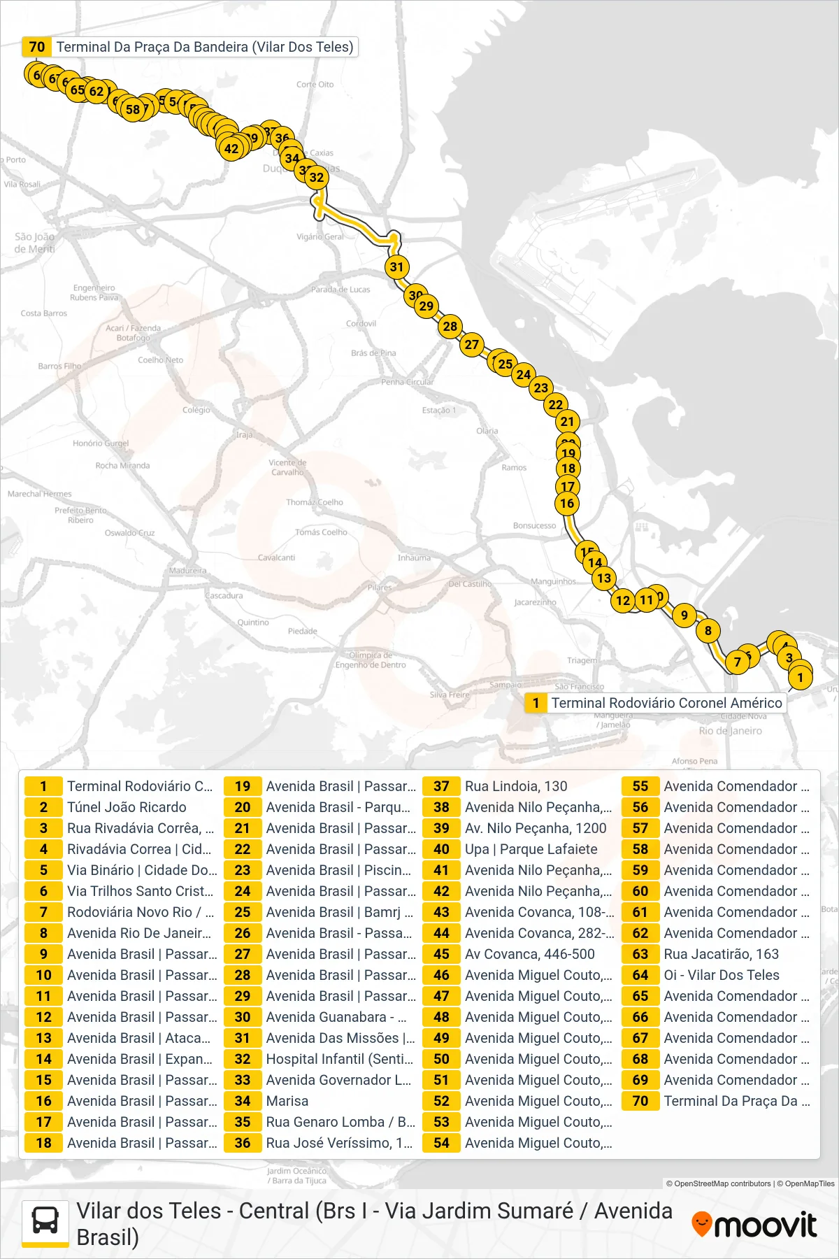 417C bus Line (Vilar Dos Teles (Parador)) route and stops on a map