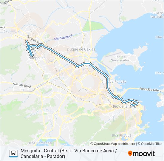 Mapa da linha 479B de ônibus