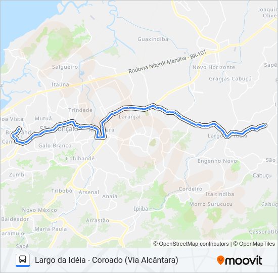 Mapa da linha 06 de ônibus