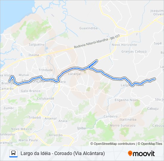 Mapa da linha 06 de ônibus