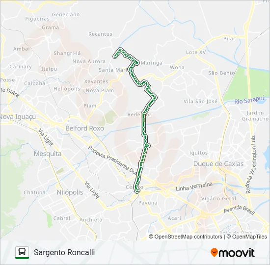 722I Bus Line Map