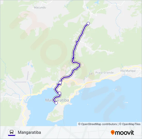MANGARATIBA - SERRA DO PILOTO Bus Line Map