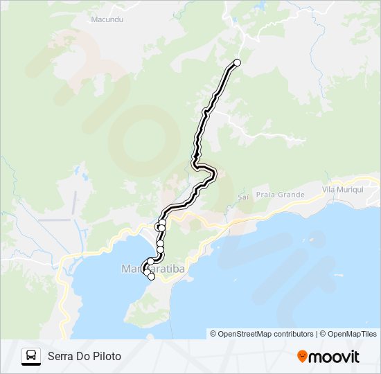 Mapa de MANGARATIBA - SERRA DO PILOTO de autobús